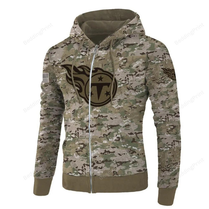 Tennessee Titans Camo 3D All Over Print Hoodie, Zip-up Hoodie