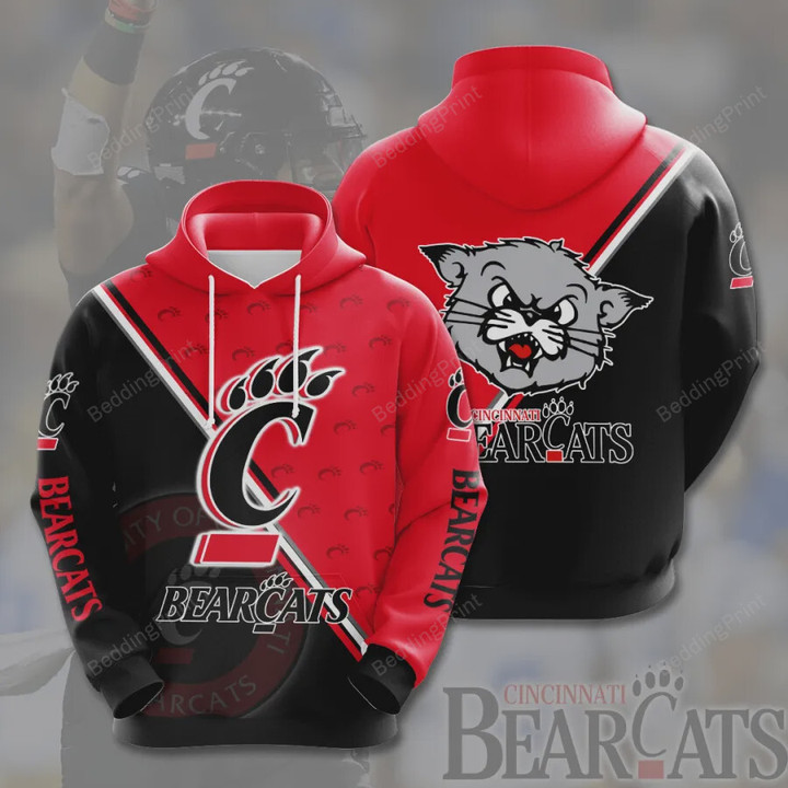 Cincinnati Bearcats For Unisex 3D All Over Print Hoodie, Zip-up Hoodie