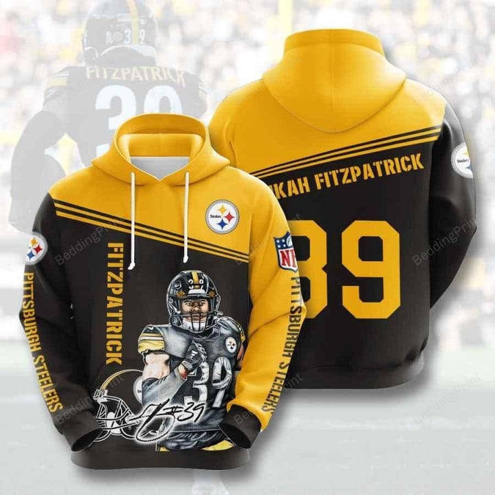 Sports American Football Nfl Pittsburgh Steelers Minkah Fitzpatrick 3D All Over Print Hoodie, Zip-up Hoodie