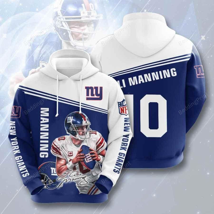 Nfl New York Giants Eli Manning 3D All Over Print Hoodie, Zip-up Hoo