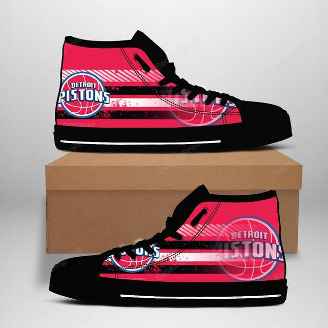 Detroit Pistons Nba Basketball High Top Shoes