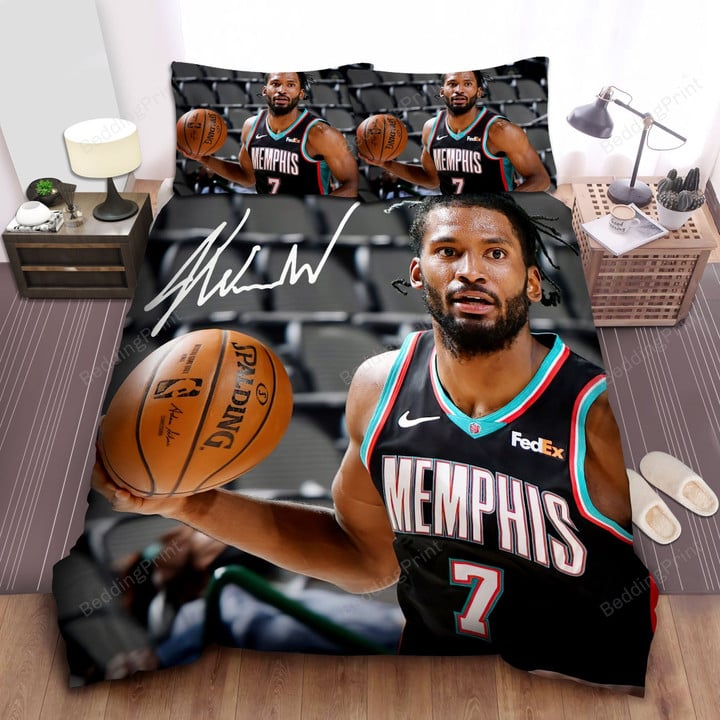 Memphis Grizzlies Justise Winslow Dribbling Photograph Bed Sheet Spread Comforter Duvet Cover Bedding Sets