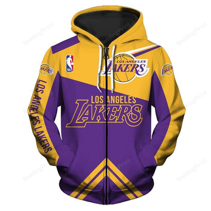 NBA Hoodies Los Angeles Lakers 3D All Over Print Hoodie, Zip-up Hoodie