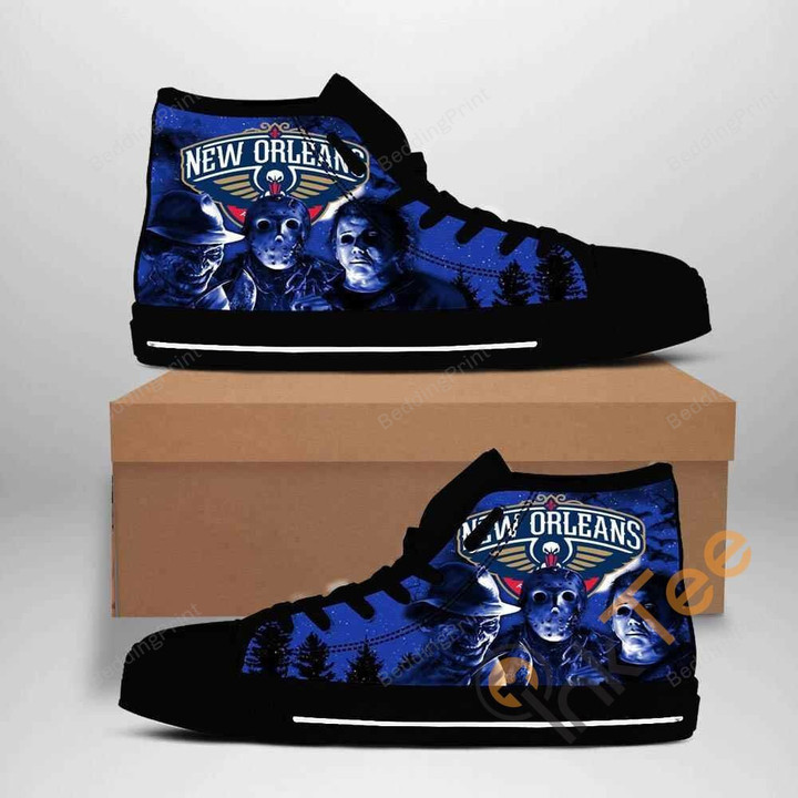 New Orleans Pelicans Nba Basketball High Top Shoes