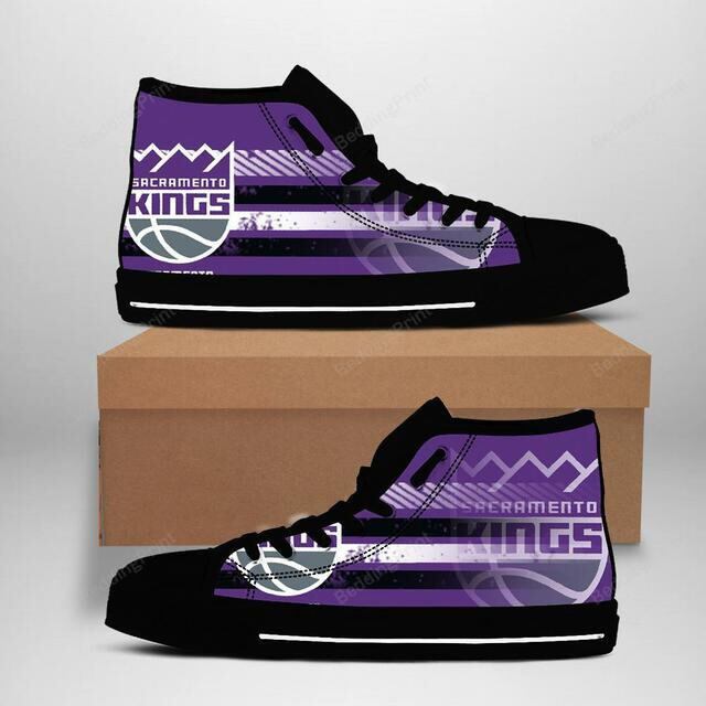 Sacramento Kings Nba Basketball High Top Shoes