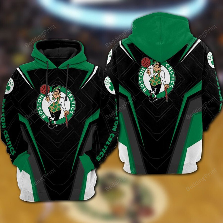 Boston Celtics 3D All Over Print Hoodie, Zip-up Hoodie