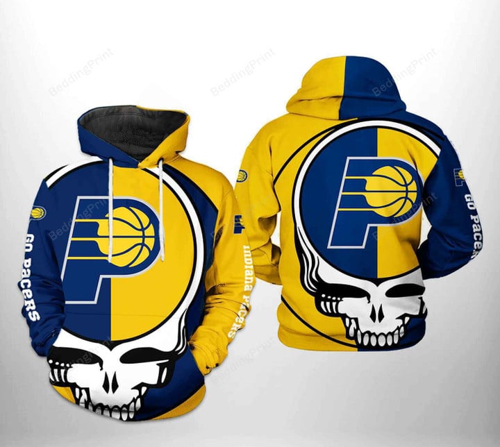 Indiana Pacers NBA Grateful Dead 3D All Over Print Hoodie, Zip-up Hoodie