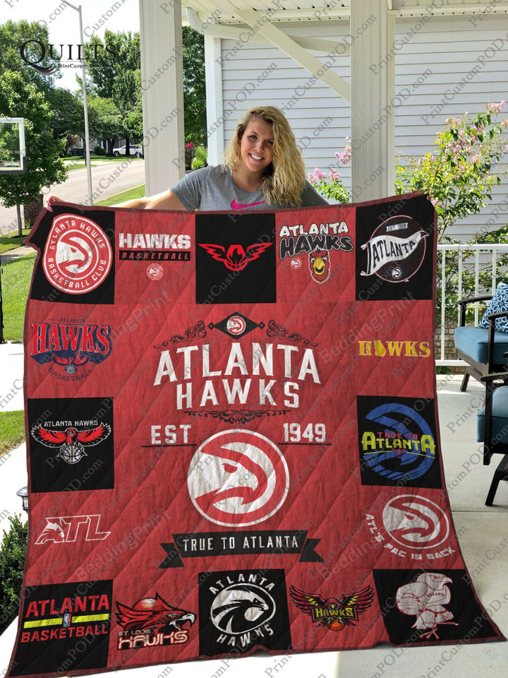 Atlanta Hawks Quilt Blanket 01