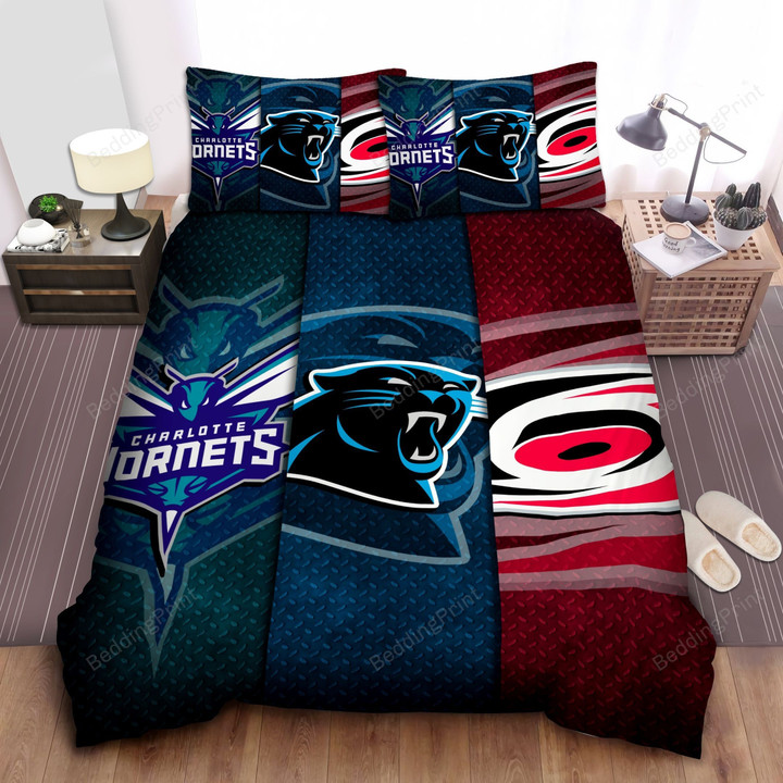 Sports North Carolina Sport Teams Bed Sheet Spread Comforter Duvet Cover Bedding Sets