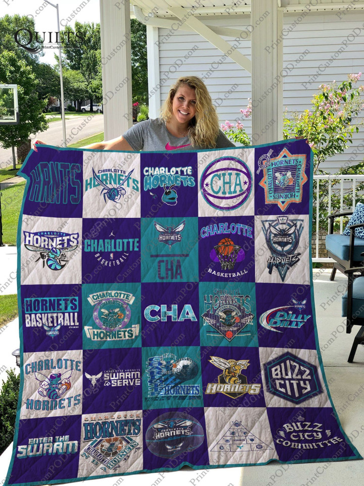 Charlotte Hornets Quilt Blanket 02
