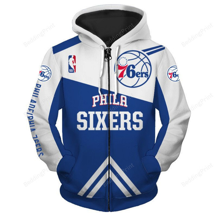 Philadelphia 76ers 3D All Over Print Hoodie, Zip-up Hoodie