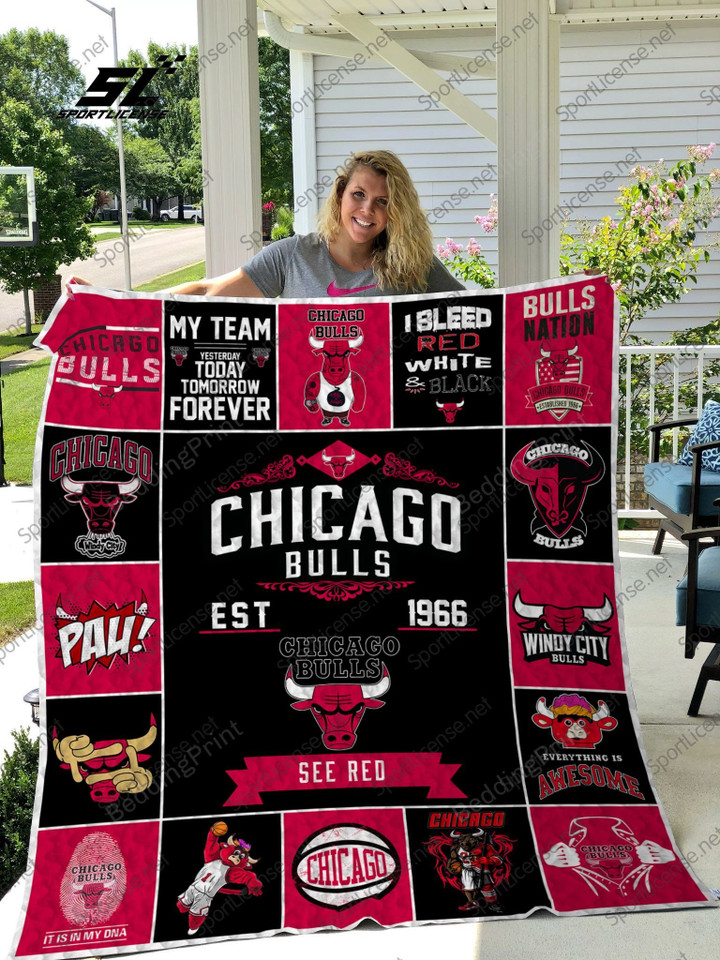 Nba &#8211; Chicago Bulls 17 Quilt Blanket