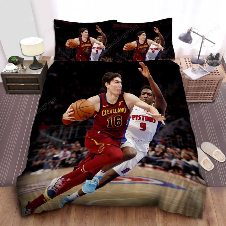 Cleveland Cavaliers Cedi Osman Passing Guard Bed Sheet Spread Comforter Duvet Cover Bedding Sets