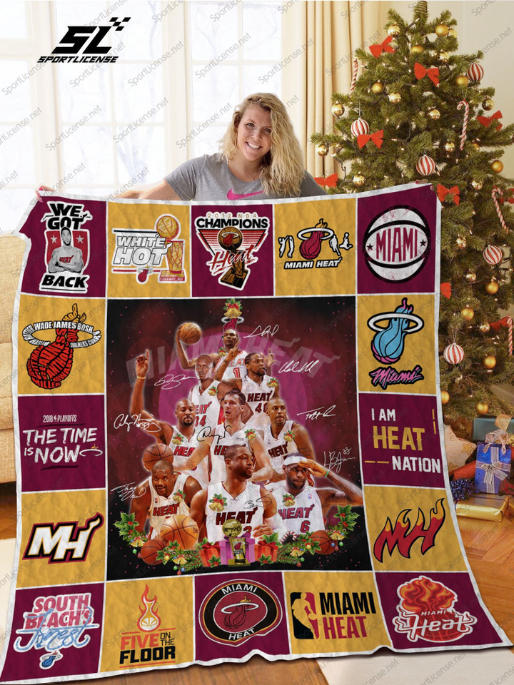 Miami Heat Quilt Blanket Ver Christmas