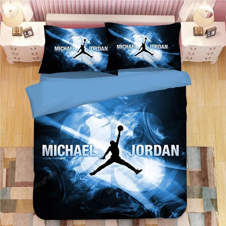 3d Nba Michael Jordan 23 Basketball Duvet Cover Bedding Set For Fans