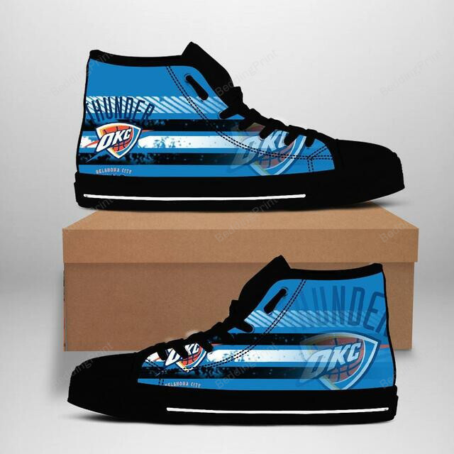 Oklahoma City Thunder Nba Basketball High Top Shoes