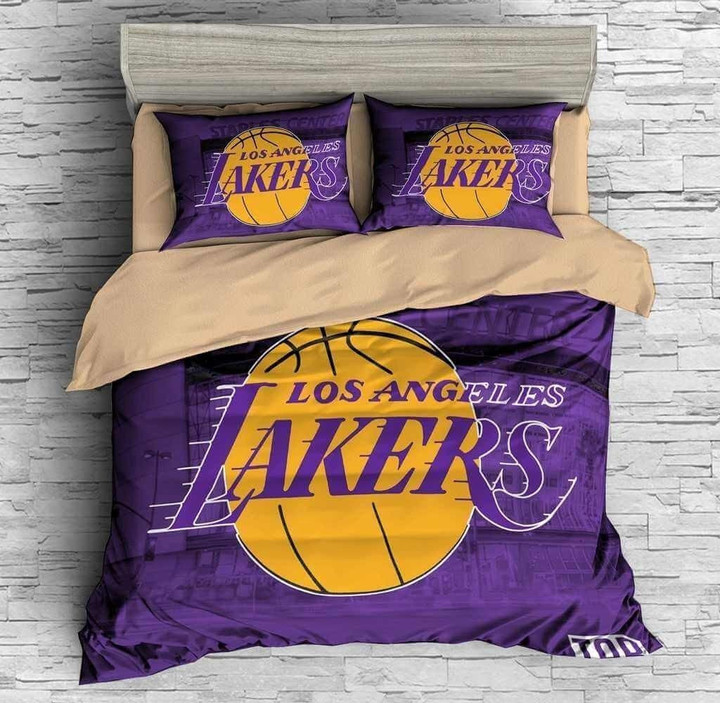 3d Customize Los Angeles Lakers Duvet Cover Bedding Set 2