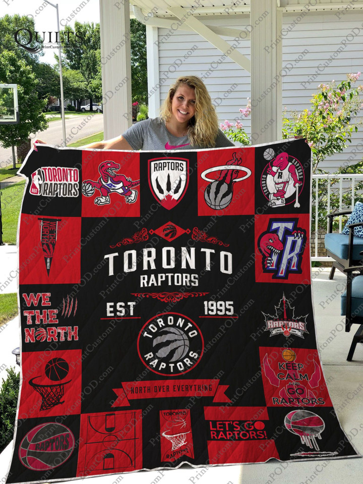 Toronto Raptors Quilt Blanket 01