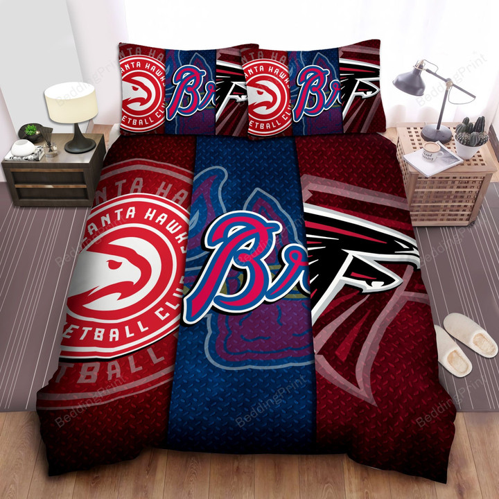 Sports Georgia Sport Teams Bed Sheet Spread Comforter Duvet Cover Bedding Sets