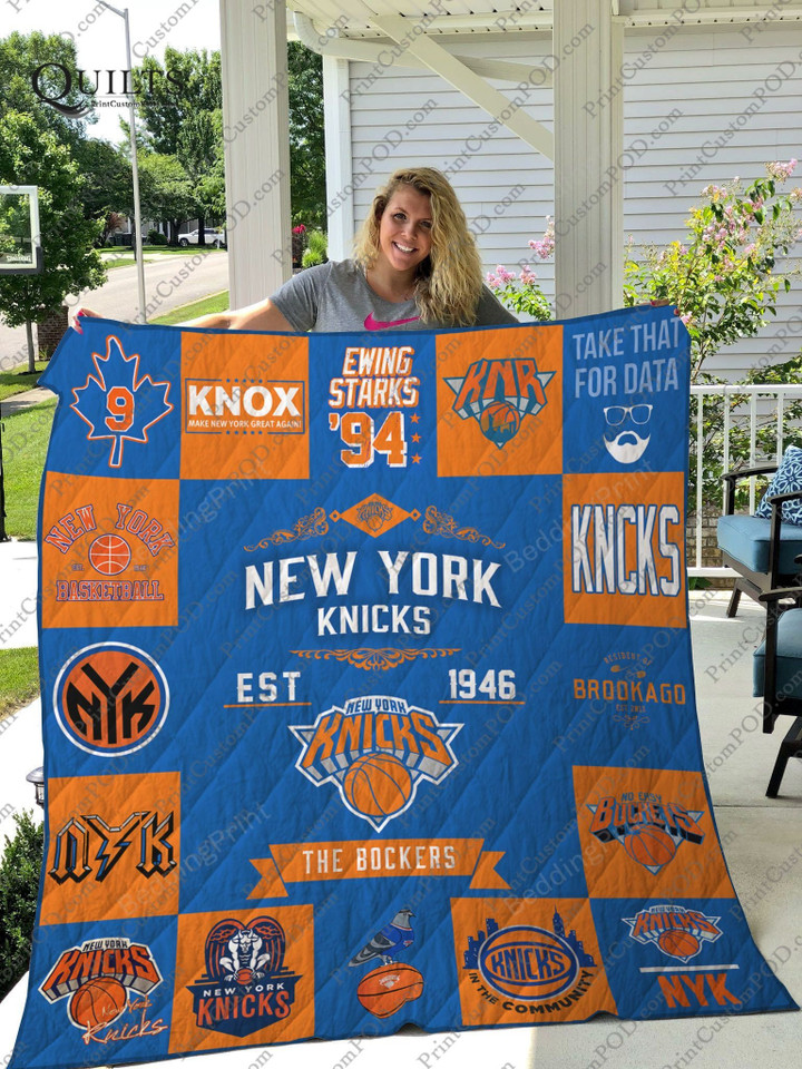 New York Knicks Quilt Blanket 01