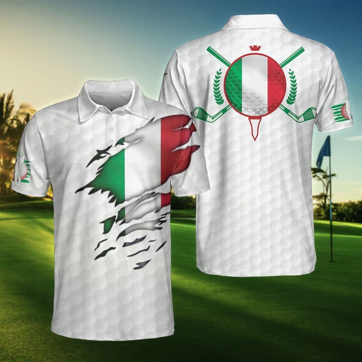 Italy Flag Golfer Unisex Polo Shirt