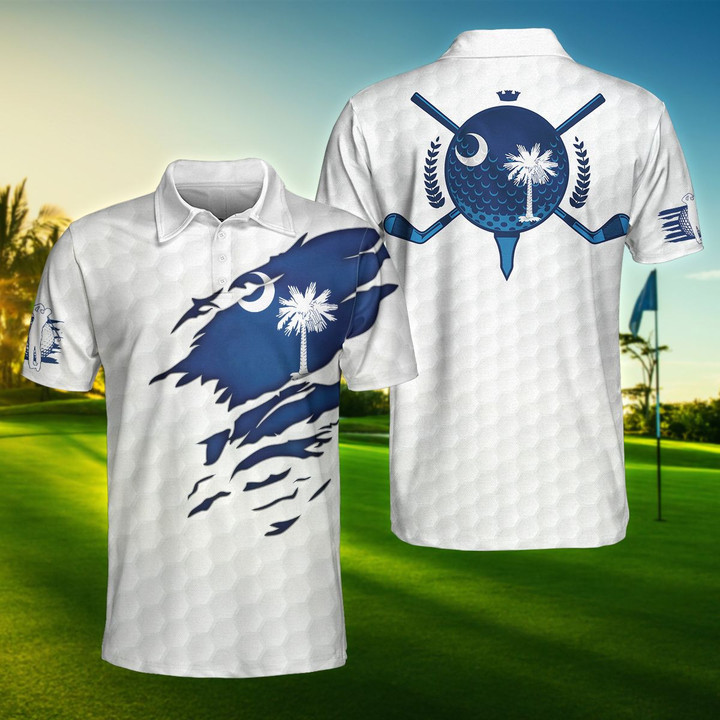 South Carolina Flag Golfer Unisex Polo Shirt