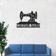 Personalized Sewing Machine Metal Sign Art