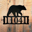 Bear Metal Address Plaque, Bear Address Signs, Address Plaque, Metal Address Signs, Custom Address Signs, Outdoor House Number Signs