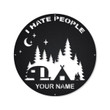 Personalized Camping I Hate People Metal Wall Decor