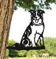 Collie Puppy Love Metal Art, Garden Signs