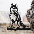 Husky Puppy Love Metal Art, Garden Signs