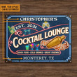 Personalized Cocktail Lounge Great Friends Neon Custom Classic Metal Signs