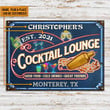Personalized Cocktail Lounge Great Friends Neon Custom Classic Metal Signs