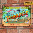 Personalized Beach Paradise Bar Grill Custom Classic Metal Signs