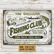 Personalized Fishing Fish Tales Told Daily Custom Classic Metal Signs