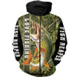 Fishing Reaper Camo Zip Hoodie Crewneck Sweatshirt T-Shirt 3D All Over Print For Men And Women