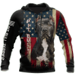 Pitbull Terrier Dog  Zip Hoodie Crewneck Sweatshirt T-Shirt 3D All Over Print For Men And Women