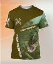Fish Reaper Zip Hoodie Crewneck Sweatshirt T-Shirt 3D All Over Print For Men And Women