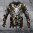 Grim Reaper Hunting Zip Hoodie Crewneck Sweatshirt T-Shirt 3D All Over Print For Men And Women