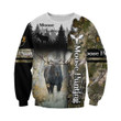 Moose Hunting Zip Hoodie Crewneck Sweatshirt T-Shirt 3D All Over Print For Men And Women