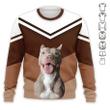 Pitbull Zip Hoodie Crewneck Sweatshirt T-Shirt 3D All Over Print For Men And Women