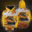 School Bus Driver Yellow Unique Zip Hoodie Crewneck Sweatshirt T-Shirt 3D All Over Print For Men And Women