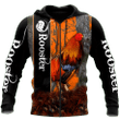 Rooster Zip Hoodie Crewneck Sweatshirt T-Shirt 3D All Over Print For Men And Women