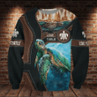 Sea Turtle Blue Ocean Zip Hoodie Crewneck Sweatshirt T-Shirt 3D All Over Print For Men And Women