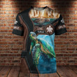 Sea Turtle Blue Ocean Zip Hoodie Crewneck Sweatshirt T-Shirt 3D All Over Print For Men And Women