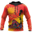 African Girl and Star Red Zip Hoodie Crewneck Sweatshirt T-Shirt 3D All Over Print For Men And Women