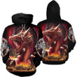 Armor Tattoo and Dungeon Dragon Fire Zip Hoodie Crewneck Sweatshirt T-Shirt 3D All Over Print For Men And Women