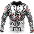 Viking Tatoo Zip Hoodie Crewneck Sweatshirt T-Shirt 3D All Over Print For Men And Women