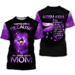 Autism Mom Mom Gift Zip Hoodie Crewneck Sweatshirt T-Shirt 3D All Over Print For Men And Women