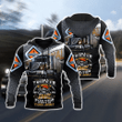 Trucker Black Orange Zip Hoodie Crewneck Sweatshirt T-Shirt 3D All Over Print For Men And Women